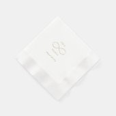 Infinity Love Monogram Elegant White Wedding Servet (Hoek)