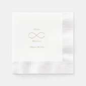 Infinity Love Monogram Elegant White Wedding Servet (Voorkant)