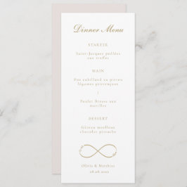 Infinity Love Monogram Gold White Weddenrennen Menu