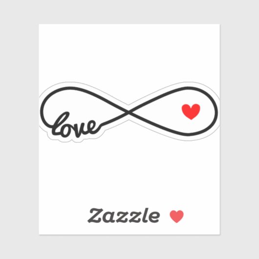 Infinity Love-symbool Sticker (Vel)