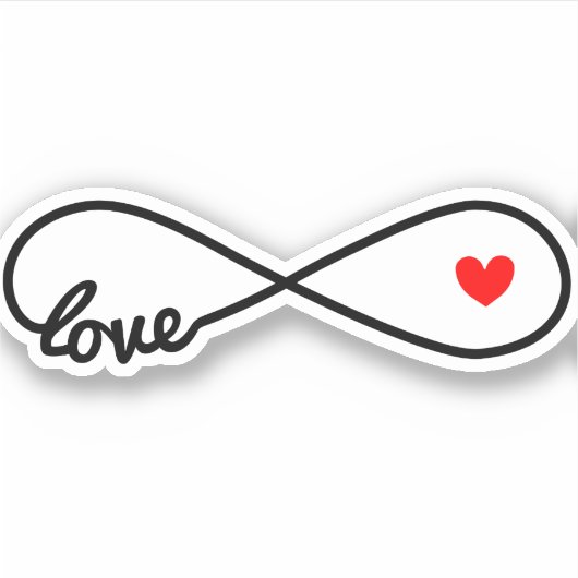 Infinity Love-symbool Sticker (Voorkant)