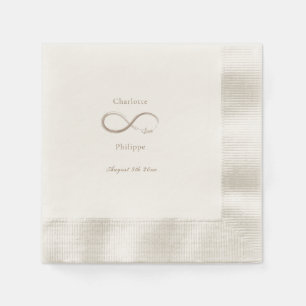 Infinity Love Wedding Minimalistisch Elegant Goud Servet