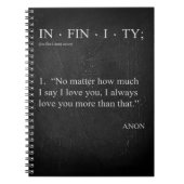 INFINITY Love you more Definition FOTO NOTITIEBOEK (Voorkant)