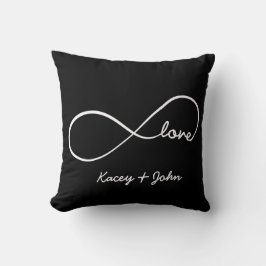 Infinity Love - zwart-wit Kussen
