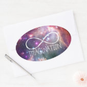 Infinity lus en galaxy ruimte hipster achtergrond ovale sticker (Envelop)