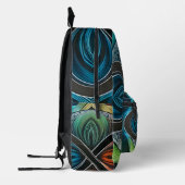 Infinity Mandala African Tribal Mask Abstract Bedrukte Rugzak (Links)