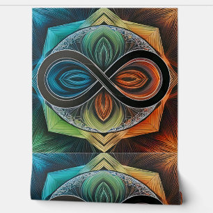 Infinity Mandala African Tribal Mask Abstract Behang