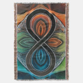 Infinity Mandala African Tribal Mask Abstract Deken (Voorkant Verticaal)