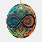 Infinity Mandala African Tribal Mask Abstract Keramisch Ornament (Links)