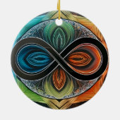 Infinity Mandala African Tribal Mask Abstract Keramisch Ornament (Achterkant)