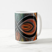 Infinity Mandala African Tribal Mask Abstract Koffiemok (Voorkant rechts)