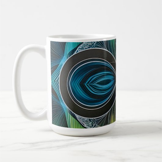Infinity Mandala African Tribal Mask Abstract Koffiemok (Links)