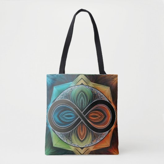 Infinity Mandala African Tribal Mask Abstract Tote Bag (Voorkant)