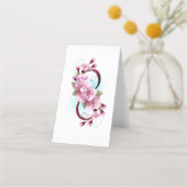 Infinity met Sakura Blossom Flowers Afsprakenkaart (Voorkant)