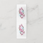 Infinity met Sakura Blossom Flowers Afsprakenkaart (Buitenkant ongevouwen)