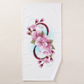 Infinity met Sakura Blossom Flowers Badhanddoek (Badhanddoek)