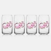 Infinity met Sakura Blossom Flowers Blikvorm Glas (Achterkant)