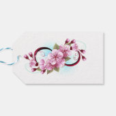 Infinity met Sakura Blossom Flowers Cadeaulabel (Achterkant Horizontaal)