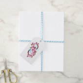 Infinity met Sakura Blossom Flowers Cadeaulabel (Met Touw)