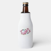 Infinity met Sakura Blossom Flowers Flesjeskoeler (Fles Voorkant)