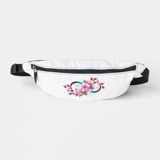 Infinity met Sakura Blossom Flowers Heuptasje (Voorkant)