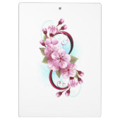 Infinity met Sakura Blossom Flowers Klembord (Achterkant)