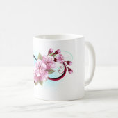 Infinity met Sakura Blossom Flowers Koffiemok (Voorkant rechts)