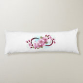 Infinity met Sakura Blossom Flowers Lichaamskussen (Achterkant)
