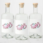 Infinity met Sakura Blossom Flowers Likeurfles Etiket (Flessen)