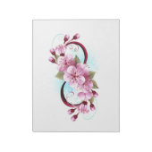 Infinity met Sakura Blossom Flowers Notitieblok (Linkerzijde)
