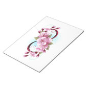 Infinity met Sakura Blossom Flowers Notitieblok (Schuin)