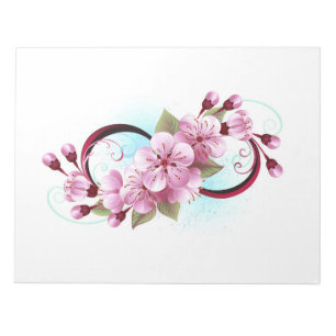 Infinity met Sakura Blossom Flowers Notitieblok