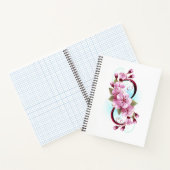 Infinity met Sakura Blossom Flowers Notitieboek (Binnen)