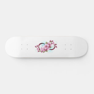 Infinity met Sakura Blossom Flowers Persoonlijk Skateboard