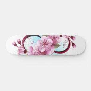 Infinity met Sakura Blossom Flowers Persoonlijk Skateboard