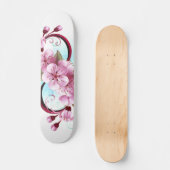 Infinity met Sakura Blossom Flowers Persoonlijk Skateboard (Voorkant)