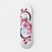 Infinity met Sakura Blossom Flowers Persoonlijk Skateboard (Voorkant)