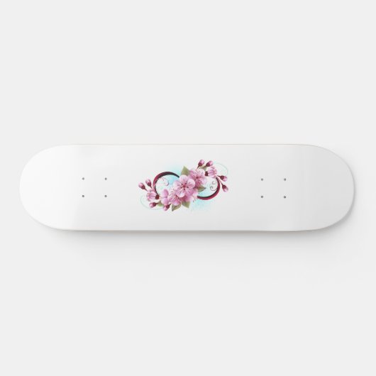 Infinity met Sakura Blossom Flowers Persoonlijk Skateboard (Horizontaal)