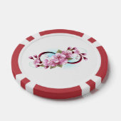 Infinity met Sakura Blossom Flowers Poker Chips (Enkel)