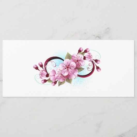 Infinity met Sakura Blossom Flowers Programmakaart (Voorkant)
