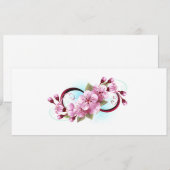 Infinity met Sakura Blossom Flowers Programmakaart (Voorkant / Achterkant)