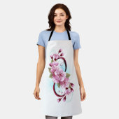 Infinity met Sakura Blossom Flowers Schort (Gedragen)