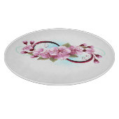 Infinity met Sakura Blossom Flowers Snijplank (Hoek)