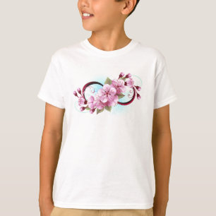 Infinity met Sakura Blossom Flowers T-shirt