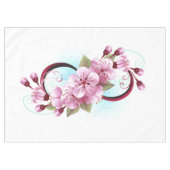 Infinity met Sakura Blossom Flowers Tafelkleed (Voorkant (Horizontaal))