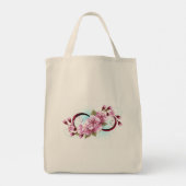 Infinity met Sakura Blossom Flowers Tote Bag (Achterkant)