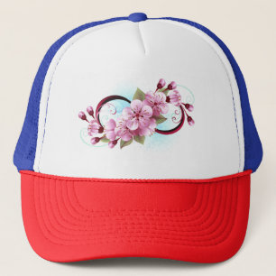 Infinity met Sakura Blossom Flowers Trucker Pet