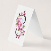 Infinity met Sakura Blossom Flowers Visitekaartje (Voorkant)