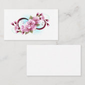 Infinity met Sakura Blossom Flowers Visitekaartje (Voorkant / Achterkant)