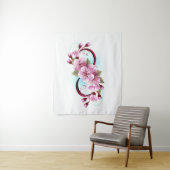 Infinity met Sakura Blossom Flowers Wandkleed (In situ)